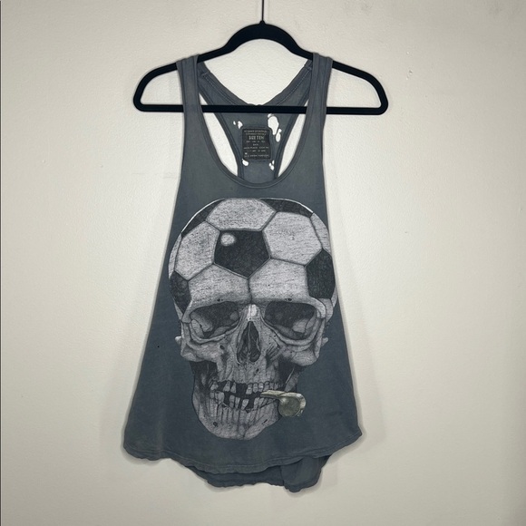 RARE ALLSAINTS 12th Man Soccer Referee gray Vest Tank Top size 10 - Picture 3 of 16